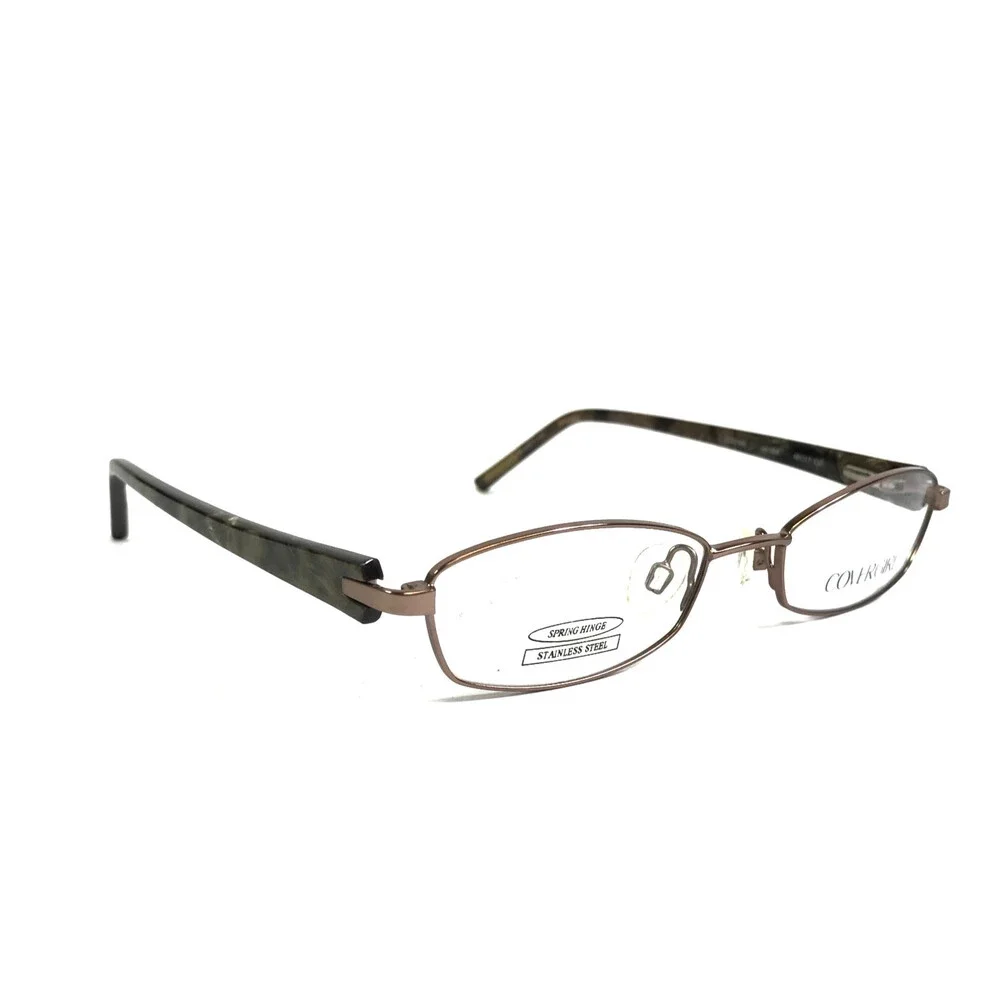 Covergirl Eyeglasses Frames CG0386 col. 045 Shiny Brown Gold Rectangle 48-17-130